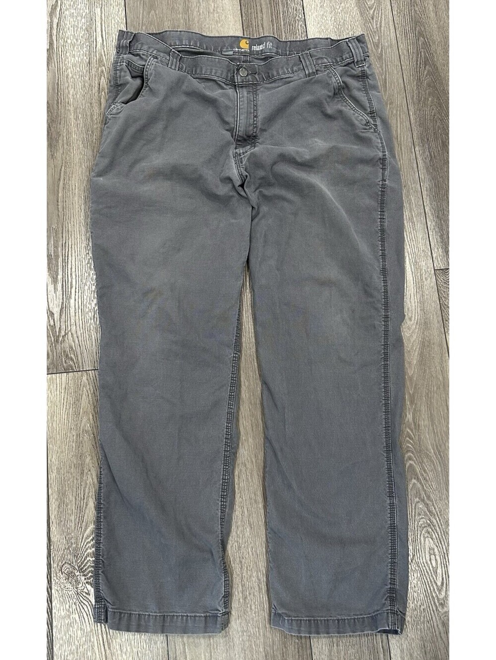 Carhartt Relaxed Fit Gray Carpenter Pants 40x32 RN# 14806